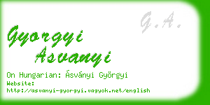 gyorgyi asvanyi business card